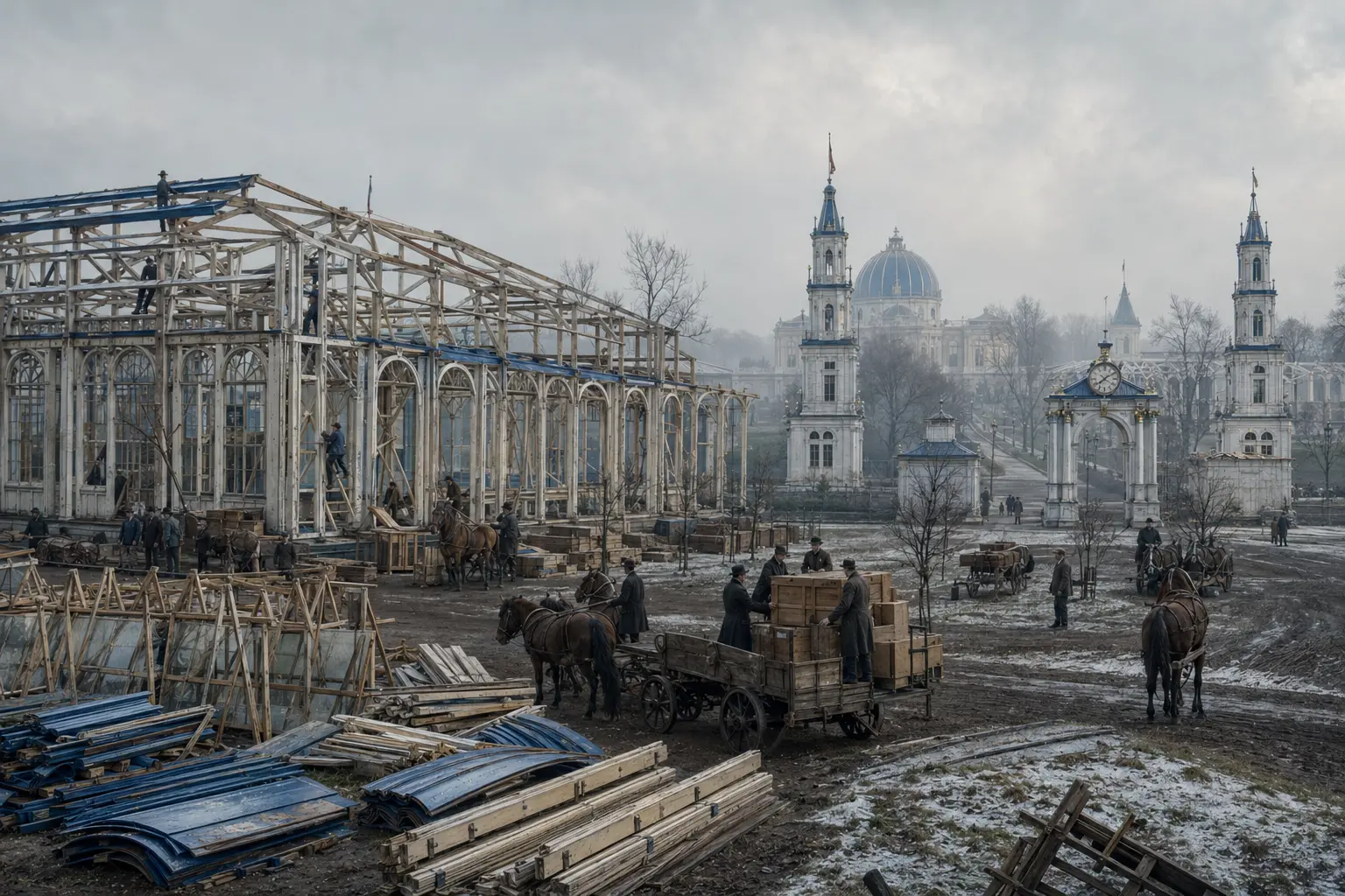 The dismantling of the exhibition city, December 1898.